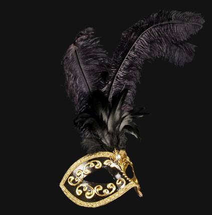 Colombina Piume Mezza Black - Image 3