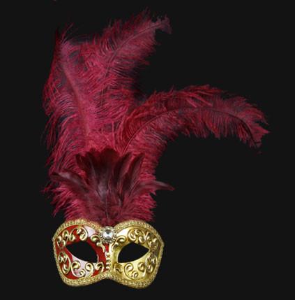 Colombina Piume Mezza Bordeaux/Red