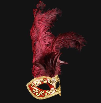 Colombina Piume Mezza Bordeaux/Red - Image 3