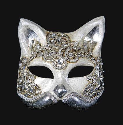 Gatto Macrame Craquele Silver Cat